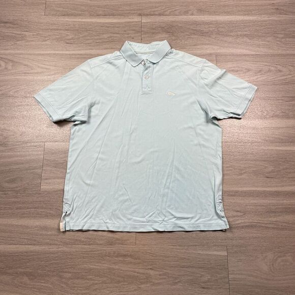 Tommy Bahama Shirt Mens Medium Blue Polo Casual Short Sleeve - Picture 1 of 10